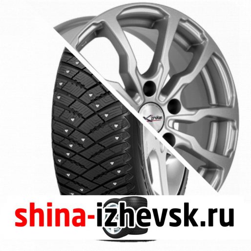 Колесо в сборе Goodyear Ultra Grip Ice Arctic 215/65 R16 T 98 + X-trike X117 6.5xR16 5×112 ET45 DIA57.1 Серебристый в Ижевске